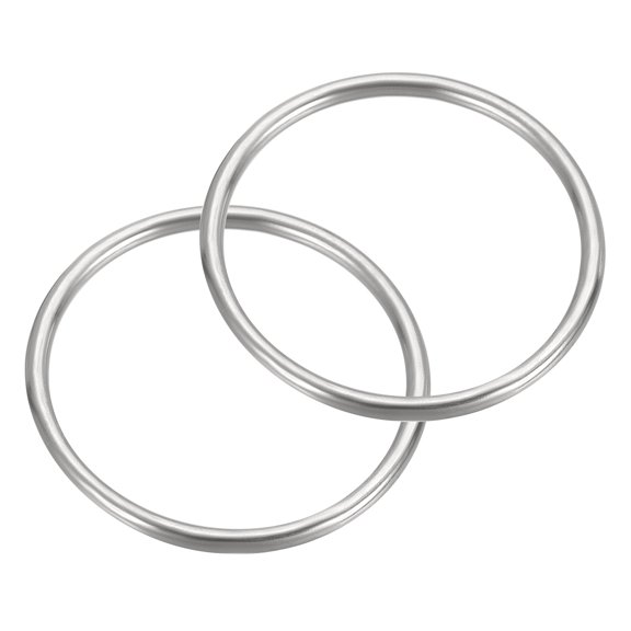 Uxcell Metal Rings Stainless Steel Rings Marine Grade Multi-Purpose O Ring Welded Round Ring 2 3x40mm