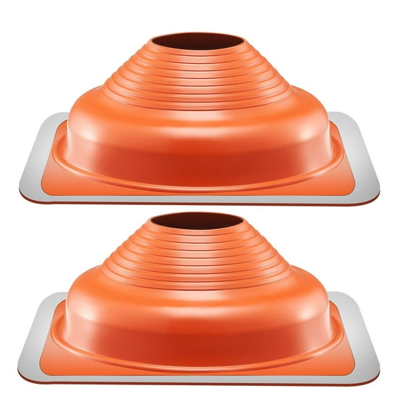 2 Pcs Metal Roof Pipe Flashing Boot Fit 6-1/4" - 11-3/4" Pipe High Temp Silicone