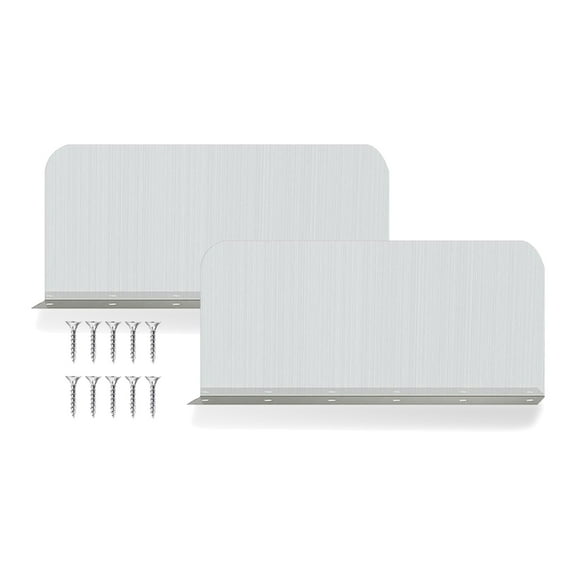 2 Pcs Metal Side Splash Guard Wall Mount Guard Sink Splash Protector Rustproof Splashback for Kitchen and Bathroom Sink