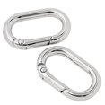 thumbnail image 1 of 2 Pcs Metal Spring Key Rings Spring Keyring Buckles Key Rings Clips Multifunctional Oval Rings Buckles for Bag Purses, 1 of 8