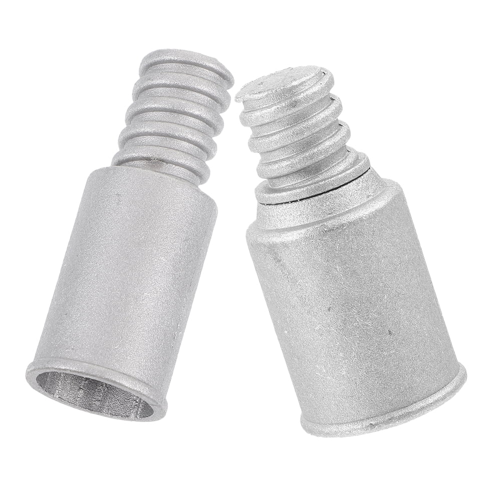 2 Pcs Metal Threaded Connectors Tower Shape Broom Household Cleaning