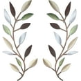 thumbnail image 1 of 2 Pcs Metal Tree Leaf Wall Decor, Vine Olive Branch Leaves Wall Art Wrought Iron Scrolls, Sturdy Home Decor, 1 of 6