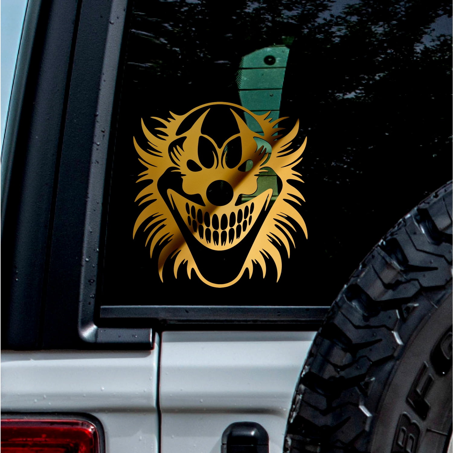 Scare Sticker (2 Pcs, Metallic Gold, 7'' X 7.4'') Transparent Adhesive Decal Sticker ...