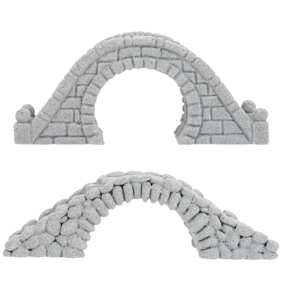 2 Pcs Micro Landscape Stone Bridge Fish Tank Home Decor Stone Bridge Model Aquarium Decor Micro-landscape Decor