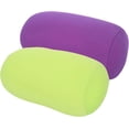 thumbnail image 1 of 2 Pcs Microbead Bolster Tube Pillow, Squishy Neck Arm Back Support Roll Body Cushion Pillows Cylinder Bean Bag Throw Pillow for Plane Car Travel Recliner Sleeping, 11.8 x 6.3 Inch, Purple + Green, 1 of 9