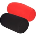 thumbnail image 1 of 2 Pcs Microbead Bolster Tube Pillow, Squishy Neck Arm Back Support Roll Body Cushion Pillows Cylinder Bean Bag Throw Pillow for Plane Car Travel Recliner Sleeping, 11.8 x 6.3 Inch, Black + Red, 1 of 9