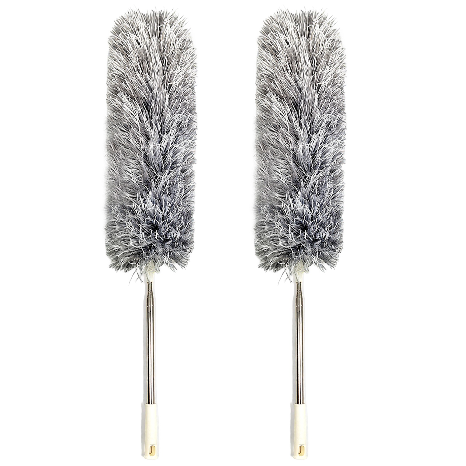 2 Pcs Microfiber Duster with Extension Pole, Extendable Long Handle ...
