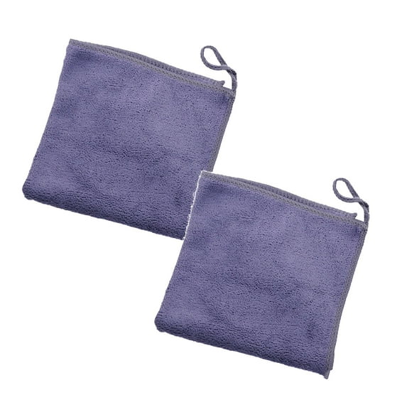 2 Pcs Microfiber Face Cloths, Microfiber Cleaning Cloths, Water Absorbent Kitchen Dish Towels Multi-Purpose Duster Cloths for Home and Car Cleaning Showering Washing Face