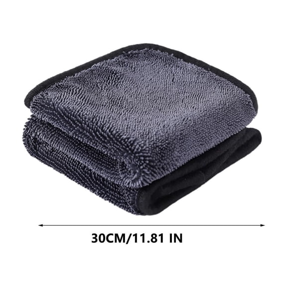 2 Pcs Microfiber Towels for Car 11.8 x 11.8 Inch, High Absorbent Cleaning Cloths, Non-Scratch & Streak-Free Drying Towels for Cars, Trucks, Motorcycles