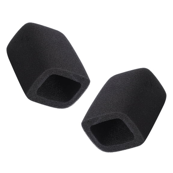HOMEMAXS Black Microphone Protective Covers Made of Sponge for Recording Accessories 2pcs
