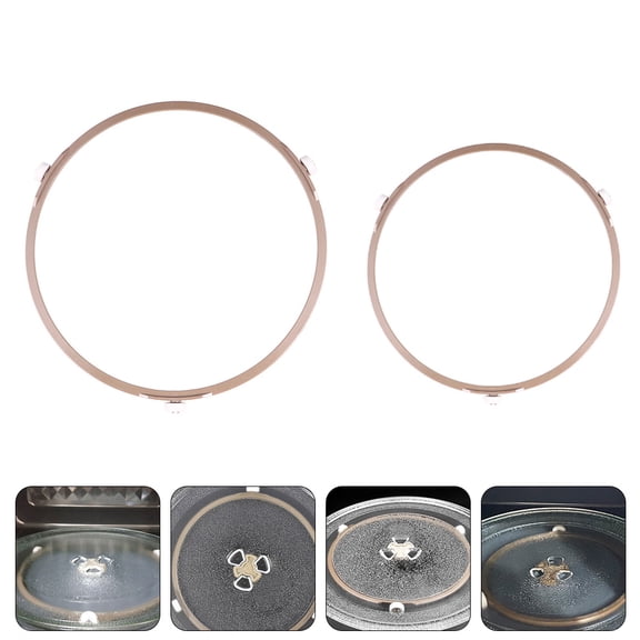 OUNONA Microwave Turntable Ring with ThreeWheel Design for Even Heating and Home Use Assorted Color PP Material
