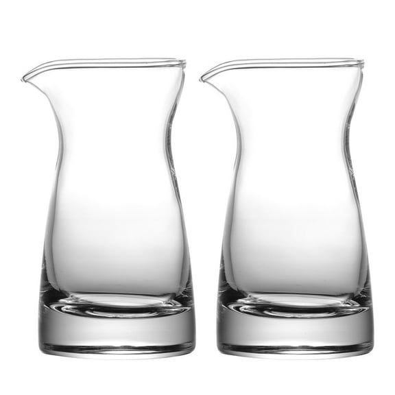 2 Pcs Small Glass Milk Jug Milk Pitcher Glass Creamer Jar Work 10.00X5.40X5.40CM