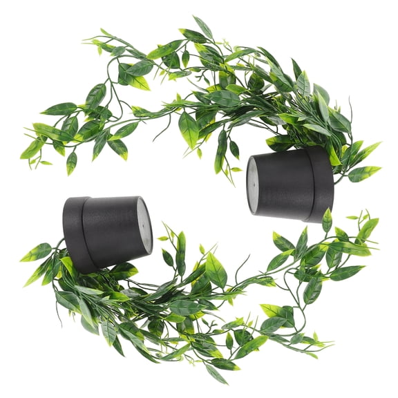 2 Pcs Mini Air Conditioning Cover Artificial Potted Plant