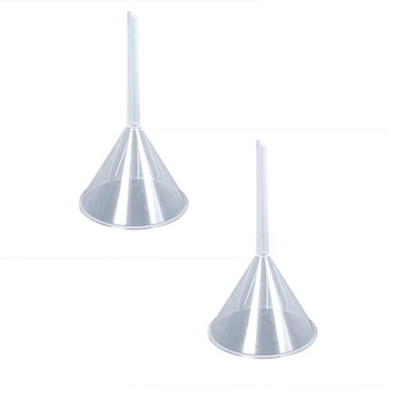 2 Pcs Mini Funnels, Small Funnels, Tiny Funnels & Mini Funnels Narrow Neck Durable Funnels for Filling Tiny Bottles, Lab Bottles, Sand Art, Spice, Powder, Essential Oil, 1.18"x1.69"x0.27", 90ml