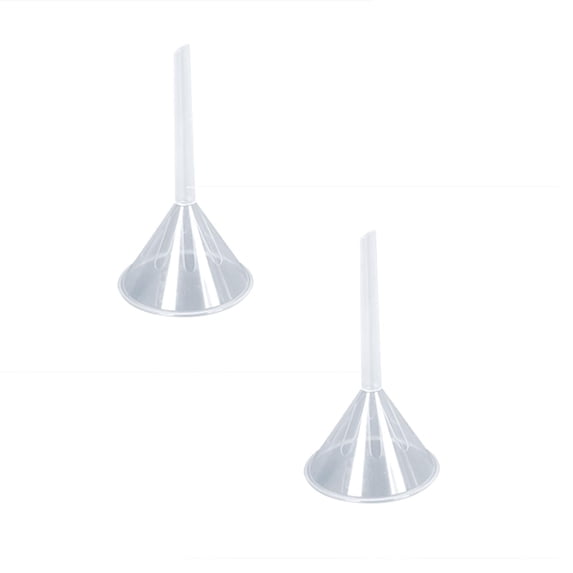 2 Pcs Mini Funnels, Small Funnels, Tiny Funnels & Mini Funnels Narrow Neck Durable Funnels for Filling Tiny Bottles, Lab Bottles, Sand Art, Spice, Powder, Essential Oil, 1.18"x1.69"x0.27", 75ml