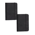 thumbnail image 1 of 2 Pcs Mini Leather Pocket Notebook Small Hardcover Notebook Hardcover Mini Notepad Tiny Lined Journal Small Pocket Notebook Mini Journal Notepad for Office Home Writing Supply, 3"x4.3"， Black, 1 of 6