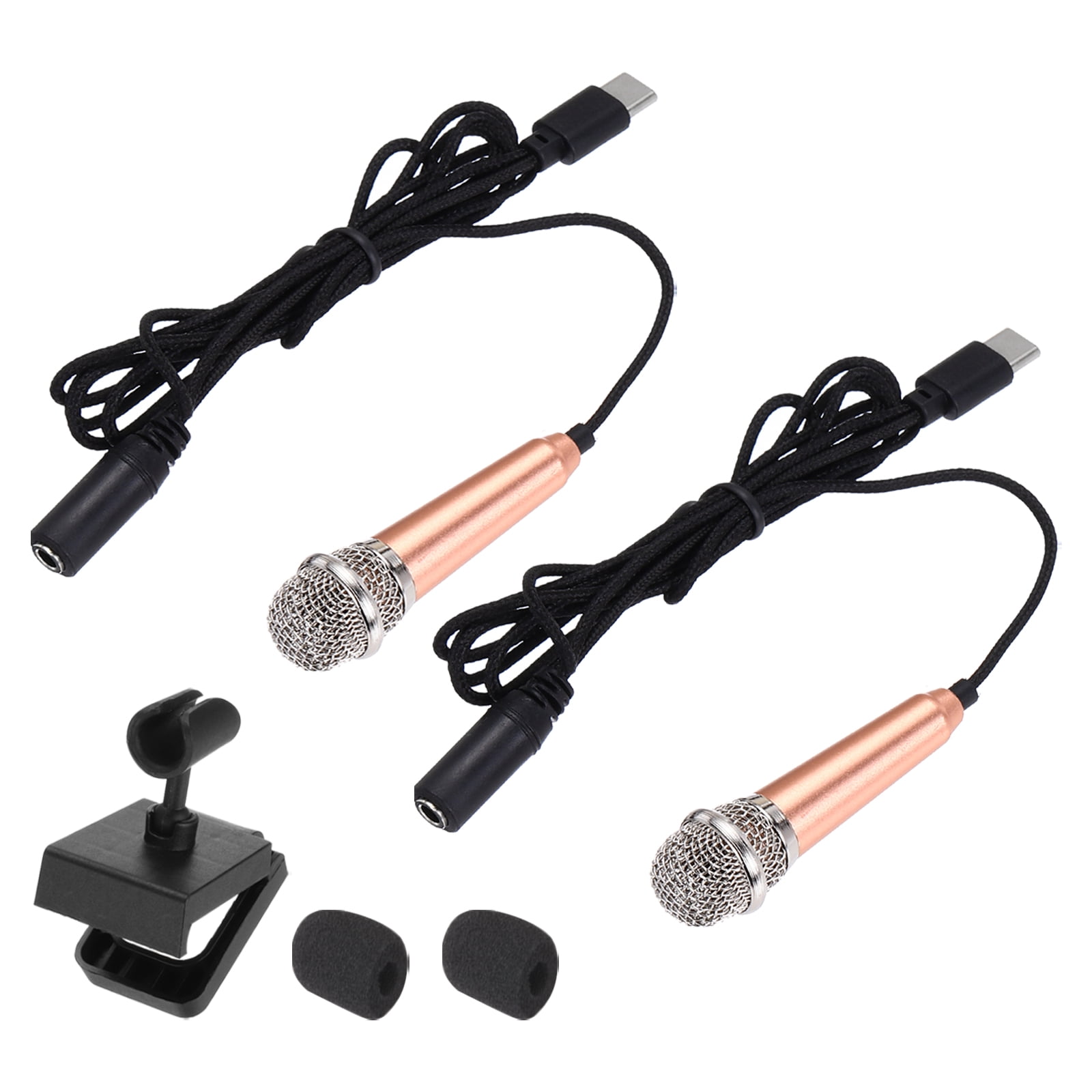 Mini Microfones 2 Pcs Mini Microphone, Mini Mic Tiny Microphone Phone Type C Mic Small ...