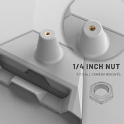 2 Pcs Mini Mount for Starlink Pipe Adapter for Starlink Mini White 1/4 Inch Nut