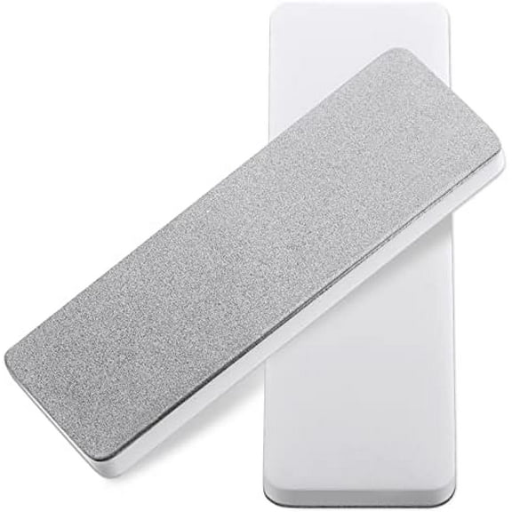 2 Pcs Mini Pocket Knife Sharpener Stone Double Sided Portable Sharpening Stone Whetstone Diamond Ceramic Sharpen Tools 400/1000 Grit for Knives Scissors Kitchen Outdoor Survival Gear