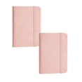 thumbnail image 1 of 2 Pcs Mini Pocket Notebook Mini Faux Leather Pocket Notebook Small Soft Cover Notebook Mini Notepad Tiny Journal Memo Diary Subject Notebooks for Home Traveler Worker Writing, 3"x4.3", Pink, 1 of 5