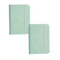thumbnail image 1 of 2 Pcs Mini Pocket Notebook Mini Faux Leather Pocket Notebook Small Soft Cover Notebook Mini Notepad Tiny Journal Memo Diary Subject Notebooks for Home Traveler Worker Writing, 3"x4.3", Light Green, 1 of 5