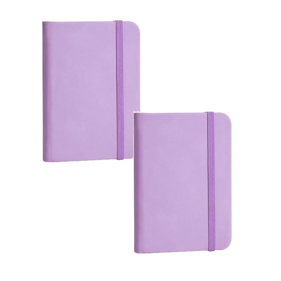 2 Pcs Mini Pocket Notebook Mini Faux Leather Pocket Notebook Small Soft Cover Notebook Mini Notepad Tiny Journal Memo Diary Subject Notebooks for Home Traveler Worker Writing, 3"x4.3", Pp