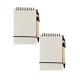 thumbnail image 1 of 2 Pcs Mini Pocket Notebook with Pen Top Spiral Notebook Blank Page Journal Steno Pad Pocket Sketchbook Blank Drawing Notepad Memo Steno Note Pad for Work Office Travel, 5.83"x3.62", White, 1 of 9