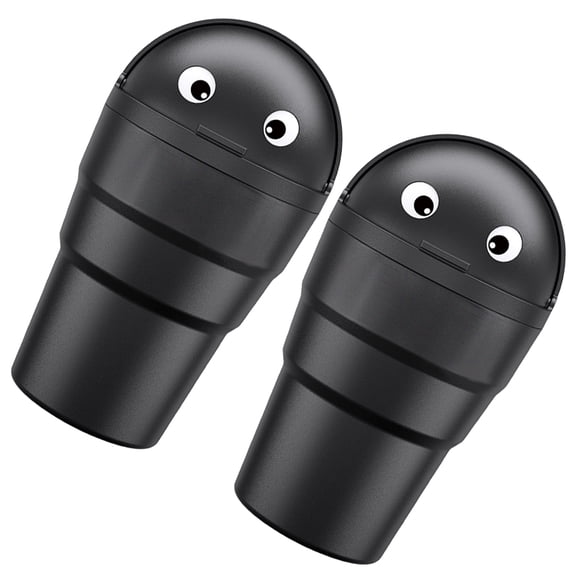 2 Pcs Mini Trash Can Cars Small Night Stand Bin Cup Holder Man
