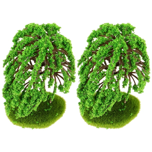 GETAJGHSD Miniature Green Trees 2 Pack, Small Decorative Artificial Plants 3.5x1.9x1.9 Inches for Home, Office, Crafts and Projects