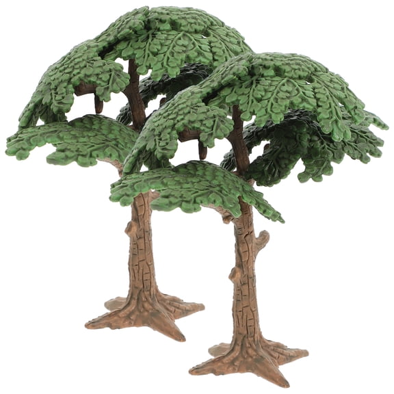2 Pcs Mini Trees for Crafts Model Landscape