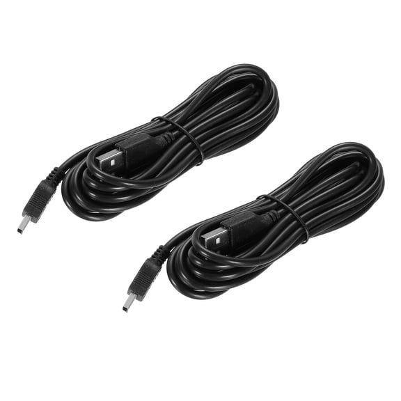 2 Pcs Mini USB Cable, 10ft USB Mini Cable USB to Mini USB Cable Mini USB Short Mini USB Cable Mini USB Cable Short for Phone Power, Black