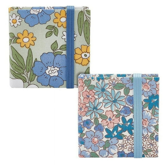 2 Pcs Mini Watercolor Sketchbook 2.4x2.4 Inch 300g Portable Square Fabric Cover Small Watercolor Sketchbook 40 Pages