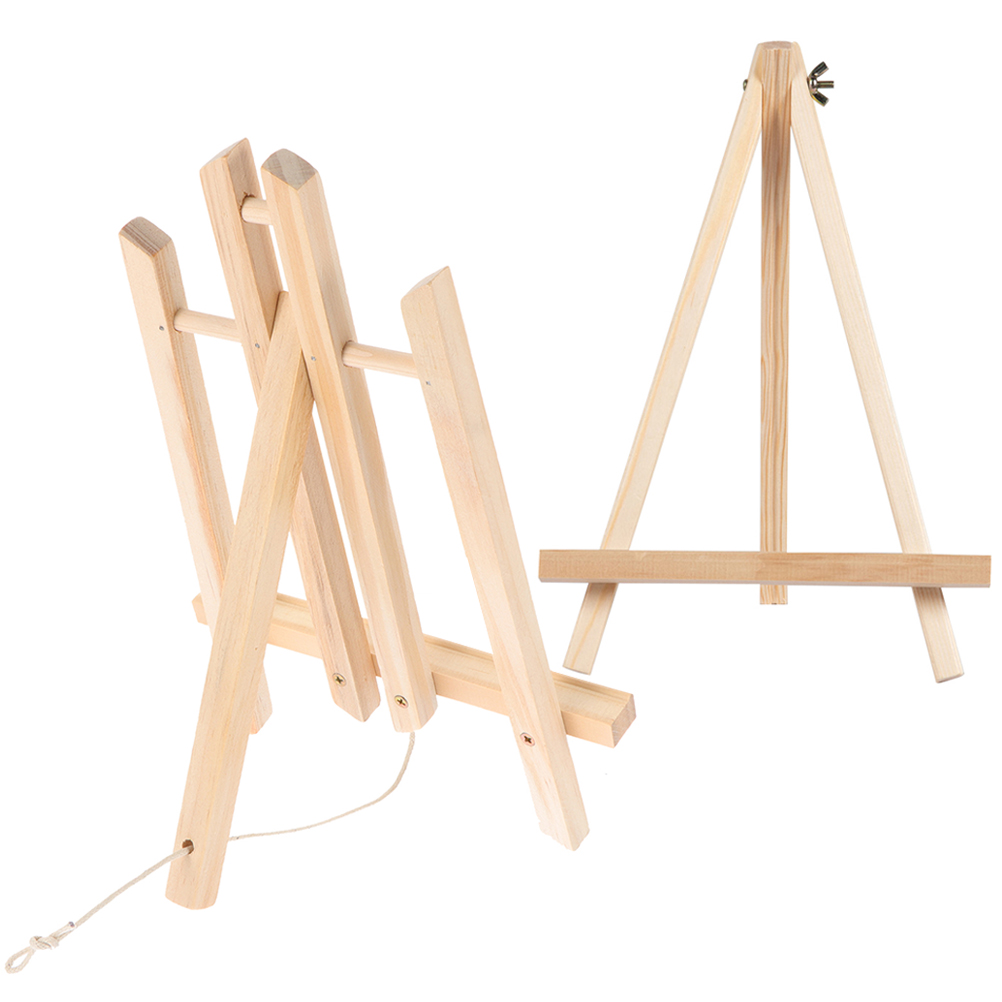 2 Pcs Mini Wooden Easel Kids Easel Poster Board Stand Painting Showing