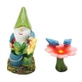 thumbnail image 1 of 2 Pcs Miniature Gardening Gnomes Set Waterproof Lucky Hand Painted Gnome Figurines Flower Statue, 1 of 21