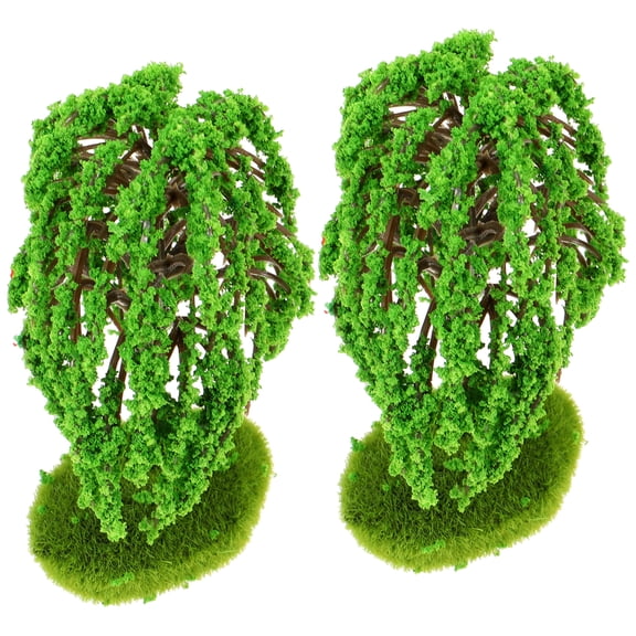 FRCOLOR Miniature Trees for Decoration Creative Plastic Tree Models Suitable for Sand Table 2 Pcs