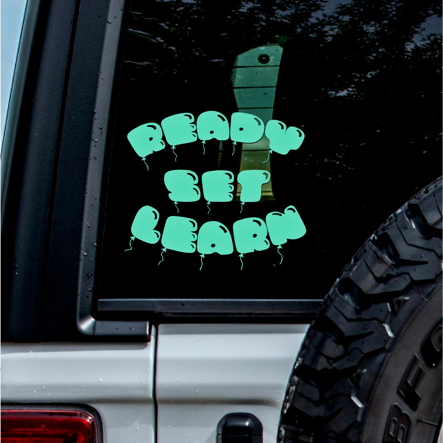 (2 Pcs, Mint, 6.4'' X 5.6'') Transparent Adhesive Decal Sticker Of ...