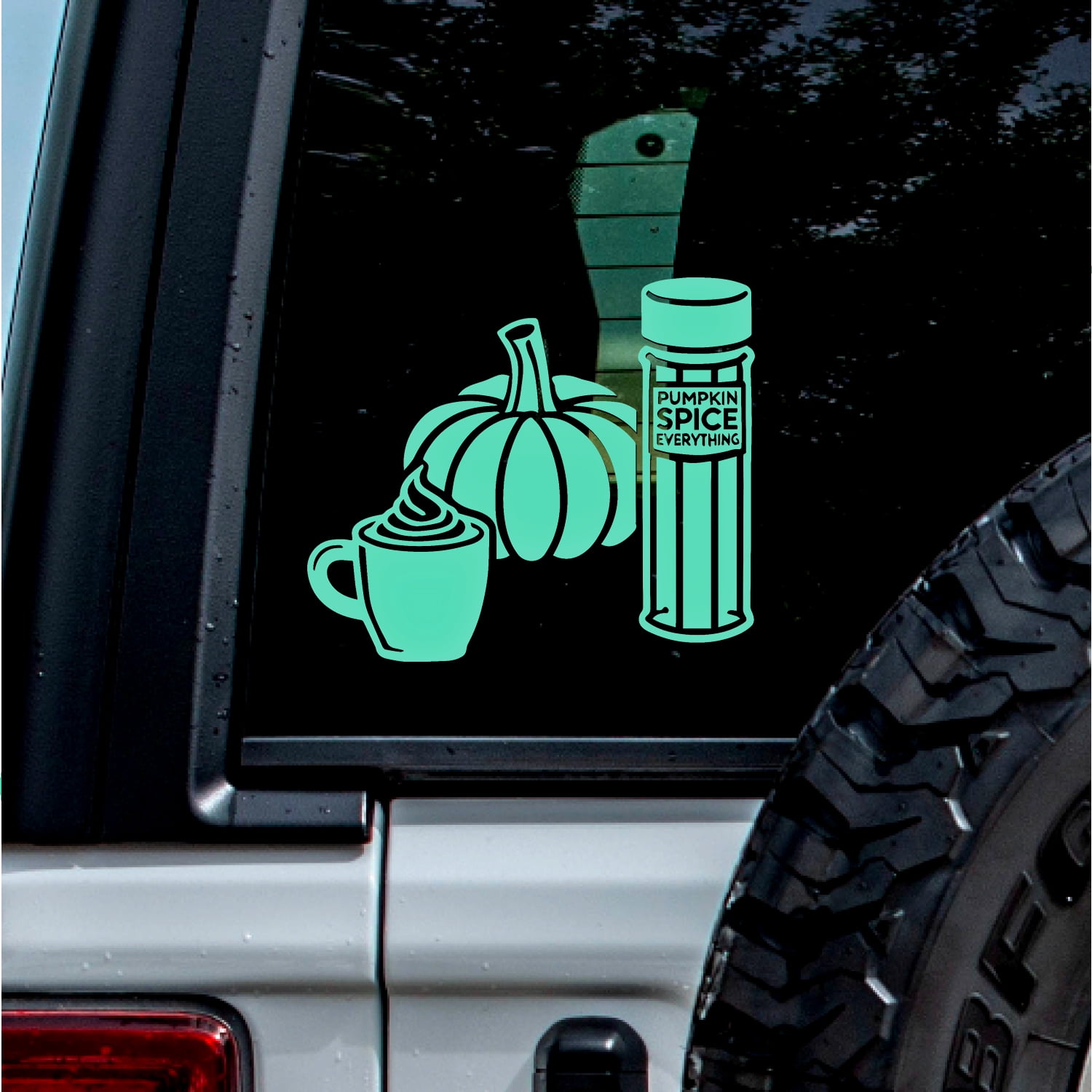 (2 Pcs, Mint, 6.5'' X 5.6'') Transparent Adhesive Decal Sticker Of ...