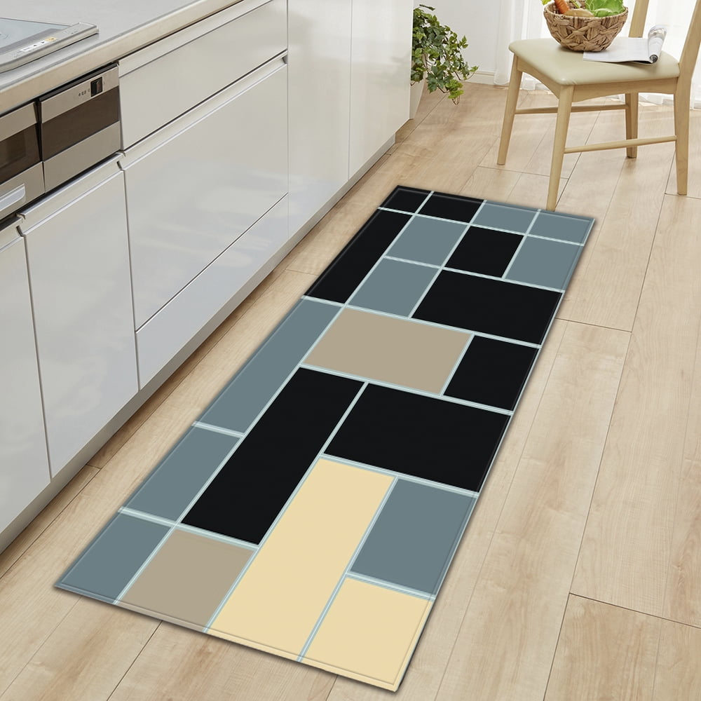 2 Pcs Modern Kitchen Mat Home Living Room Balcony Bedroom Hallway Floor
