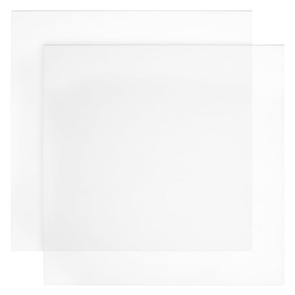 2 Pcs Moldable Thermoplastic Sheet 12x11 Inch Clear PVC Plastic Sheets with a Textured Plastic Front