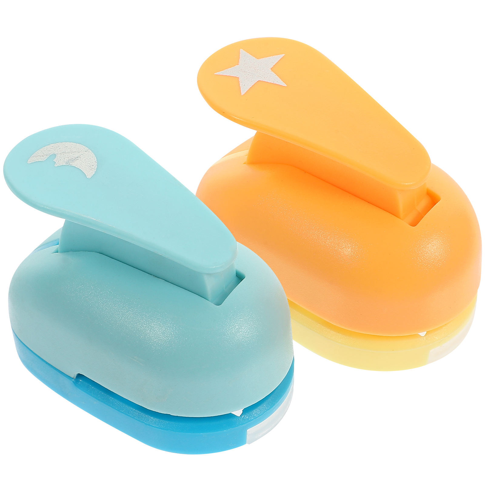 2 Pcs Moon Decorations Shaped Hole Punch DIY Craft Shaper Puncher Foam