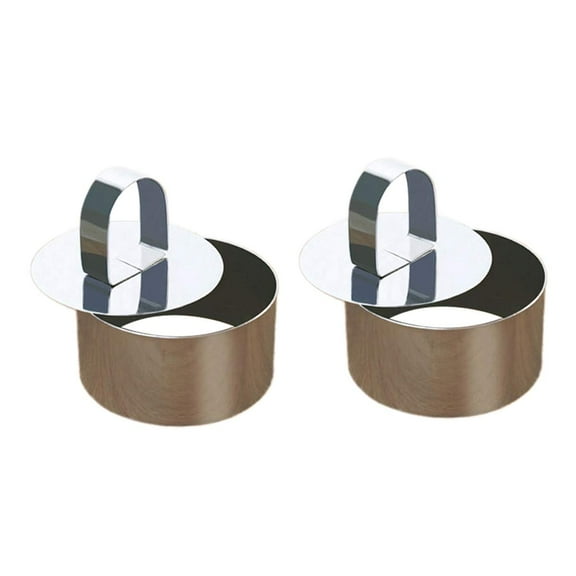 2 Pcs Mother Day Gifts Mothers Day Gifts Food Rings Cheese Mold Mousse Mold Cake Cooking Ring Mousse Circle Stainless Steel