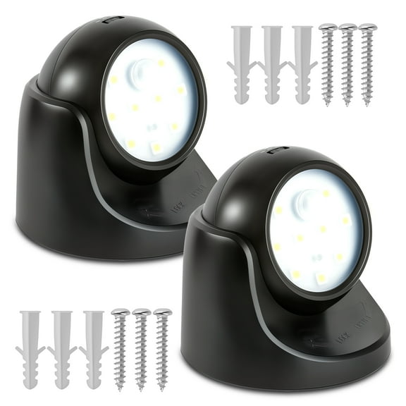 2 Pcs Motion Sensor Outdoor Lights Portable LED Wall Lights Flexible Motion Sensor Lamps Multipurpose Motion Sensor Wall Lights for Walls Fences Paths Driveways Gardens