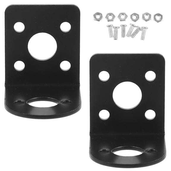 2 Pcs Motor Bracket Motor Fixed Rack Mount Gear L-shape Fixed Seat Steel 3.30X3.00X2.50CM