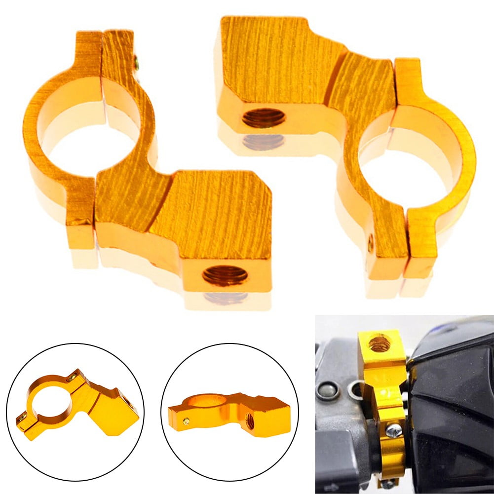 2 Pcs Motorcycle Bike ATV Rear View Mirror Bracket Mount Adapter Holder Screw
