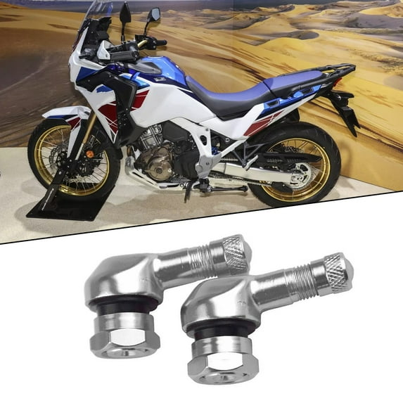 2 Pcs Motorcycle CNC Aluminum 11.3mm Tire Wheel Stem Valve 90 Degree Angled