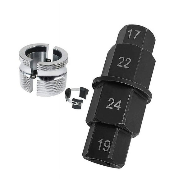 2 Pcs Motorcycles Tool: 1 Pcs Hexagon Front Wheel Adapter 3/8 Inch & 1 Pcs Adjustable Fork Seal Driver Tool 39mm-50mm,1 * Motorcycles Hex Axle Tool 1 * Fork Seal Driver Tool Kit,Black & Silver