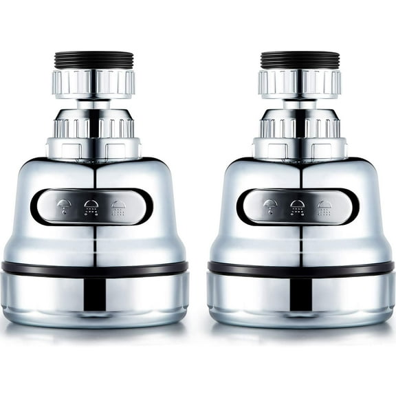 2 Pcs Movable Kitchen Tap Head Faucet Sprayer Water Spray 360 Degree Rotatable Kitchen Faucet Spray Universal Adapter Set Kitchen Sink Accessories Tools