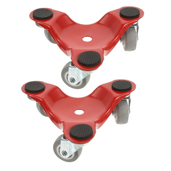 2 Pcs Moving Artifact Triangle Dolly 3 Wheel Dolly Furniture Mover Cart Moving Furniture Dolly Metal 16.50X15.00X5.50CM