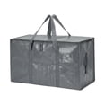 thumbnail image 1 of 2 Pcs Moving Bags Heavy Duty Extra Large, Extra Large Tote Bag With Zipper Closure, Versatile Storage Bag For College, Household Tidying & Moving Prep (Gray), 1 of 5