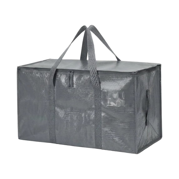 2 Pcs Moving Bags Heavy Duty Extra Large, Extra Large Tote Bag With Zipper Closure, Versatile Storage Bag For College, Household Tidying & Moving Prep (Gray)